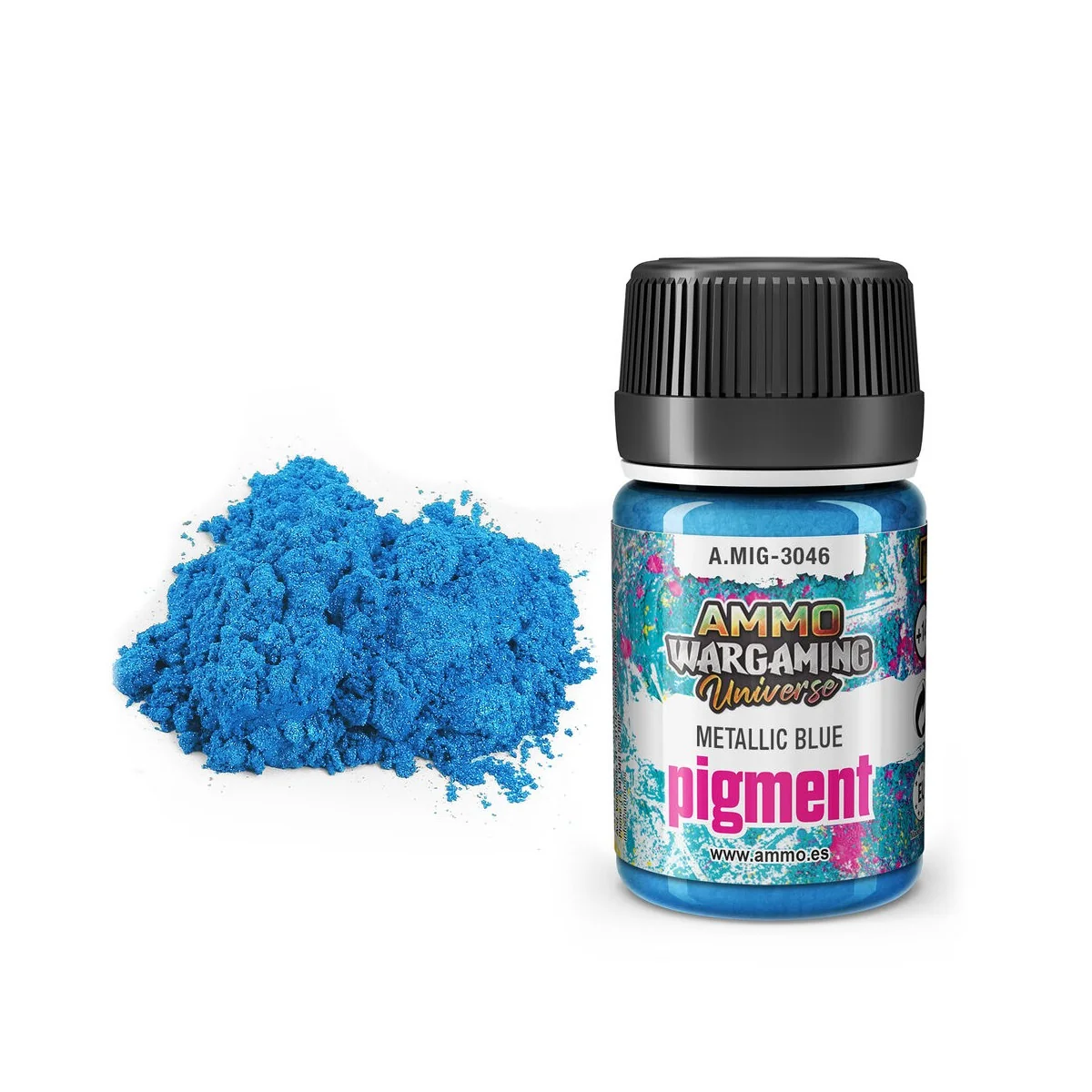 Pigment Metallic Blue - AMMO by MIG Jimenez A.MIG-3046 Pigment Metallic Blue - AMMO by MIG Jimenez A.MIG-3046