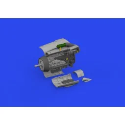 Bf 109F engine PRINT 1/72 EDUARD, 1/72 - Eduard Accessories 672350