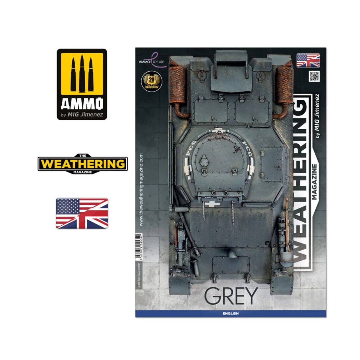 THE WEATHERING MAGAZINE 35 - Grey (English) - AMMO by MIG Jimenez A...