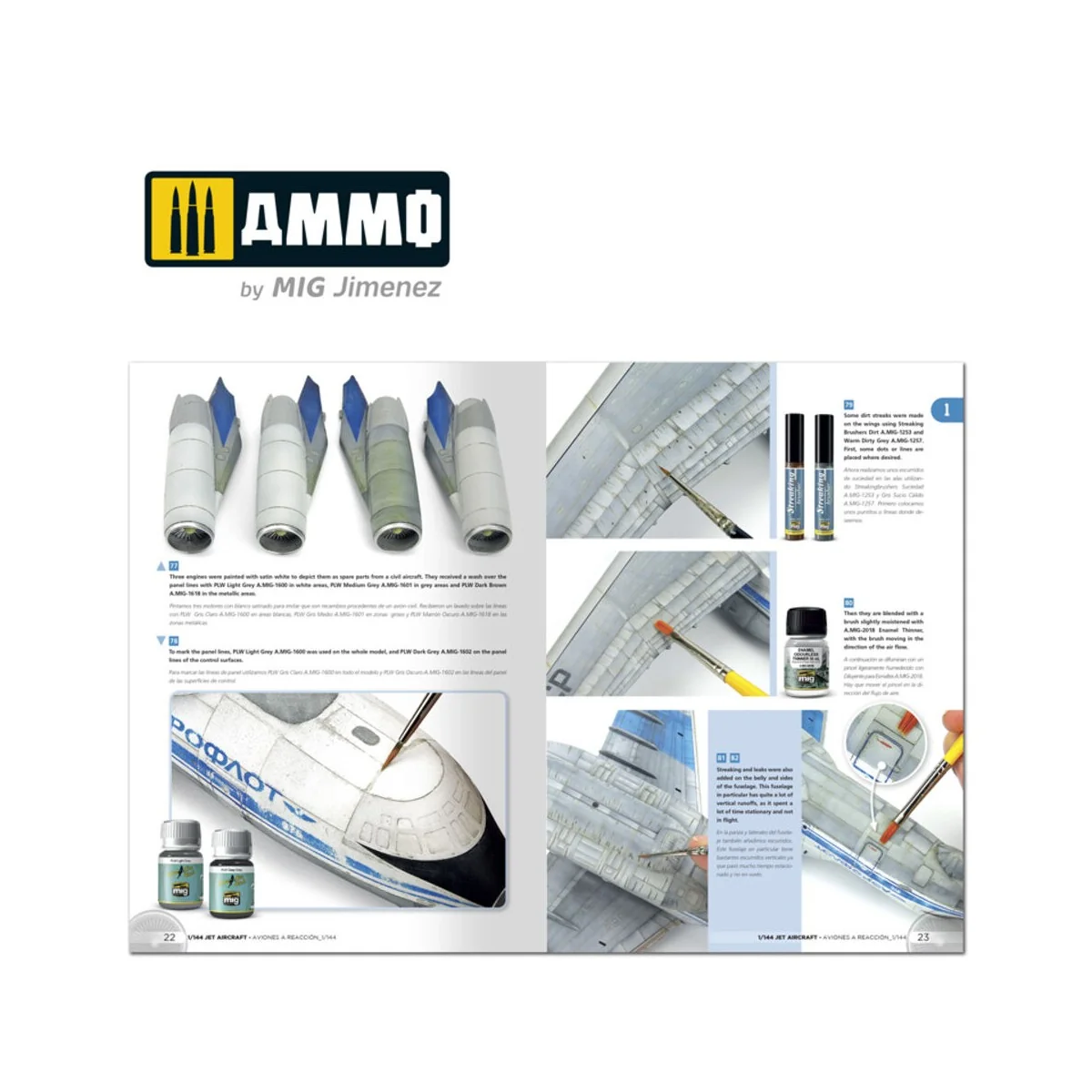 Jet Aircraft 1/144 (English, Castellano) - AMMO by MIG Jimenez A.MI...
