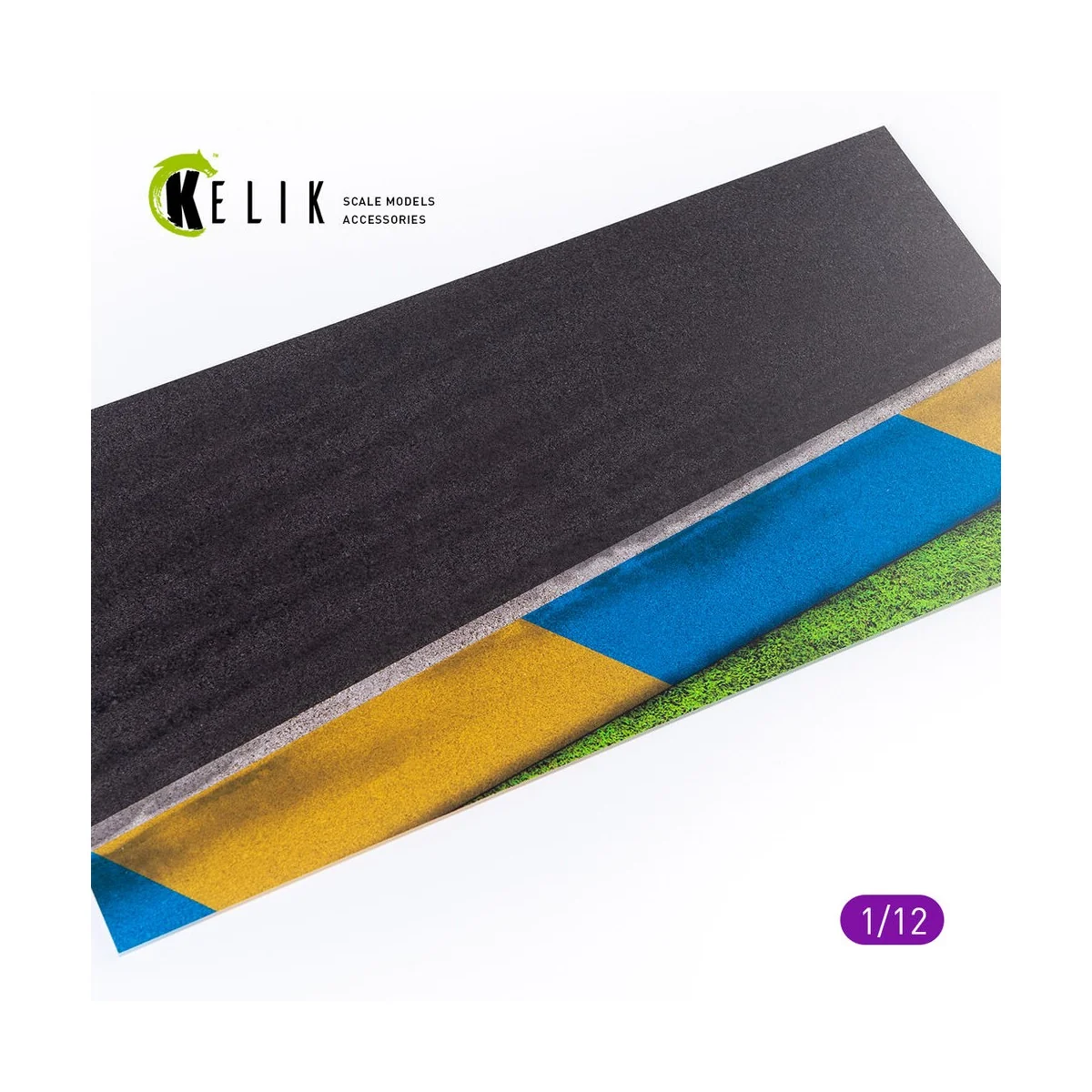 Asphalt road Moto race track type 1 Base - Acrylic 3 mm (180 x 357 ...