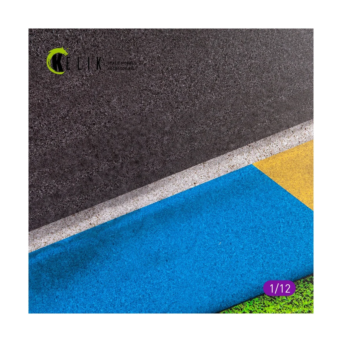 Asphalt road Moto race track type 1 Base - Acrylic 3 mm (180 x 357 ...