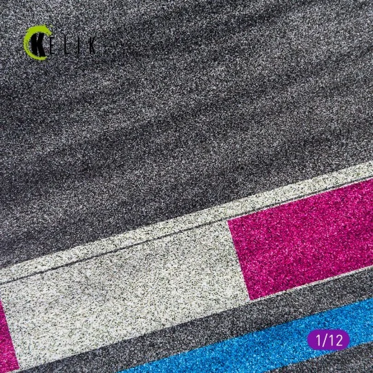 Asphalt road Moto race track type 3 Base - Acrylic 3 mm (180 x 357 ...