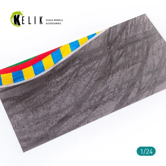 Asphalt road 24 Hours of Le Mans Turn Base - Acrylic 3 mm (180 x 35...