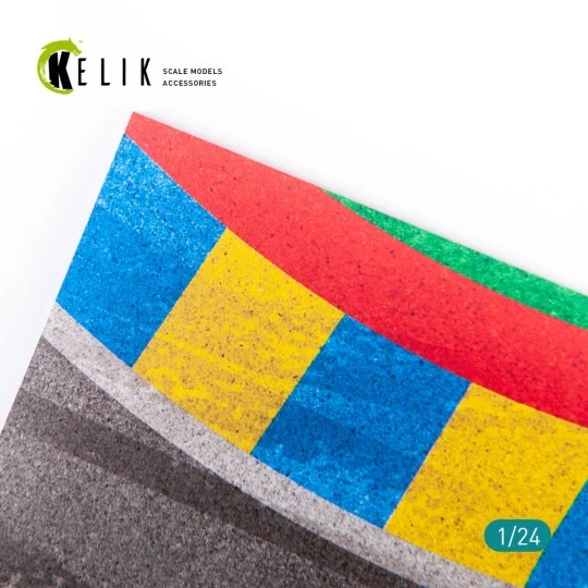 Asphalt road 24 Hours of Le Mans Turn Base - Acrylic 3 mm (180 x 35...