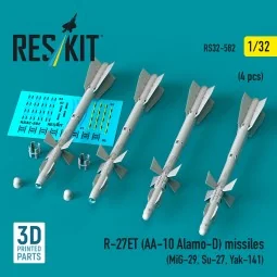 R-27ET (AA-10 Alamo-D) missiles (4 pcs) (MiG-29, Su-27, Yak-141) (3...