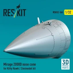 Mirage 2000D nose cone for Kitty Hawk / Zimimodel kit (3D Printed),...