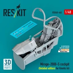 Mirage-2000-5 cockpit (Detailed edition) for Kinetic kit (3D Printe...