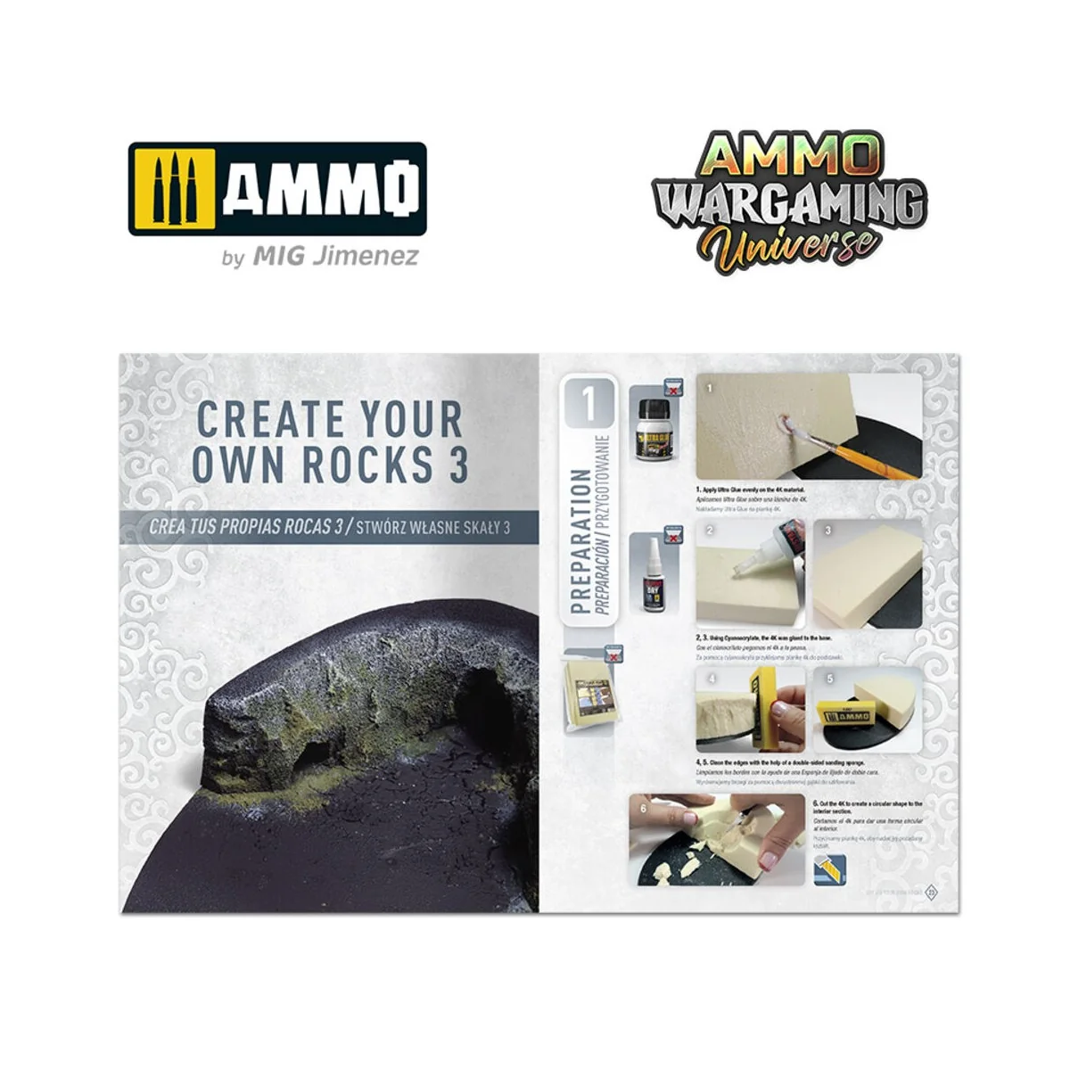 AMMO WARGAMING UNIVERSE Book 11 – Create your own Rocks (Multilingu...