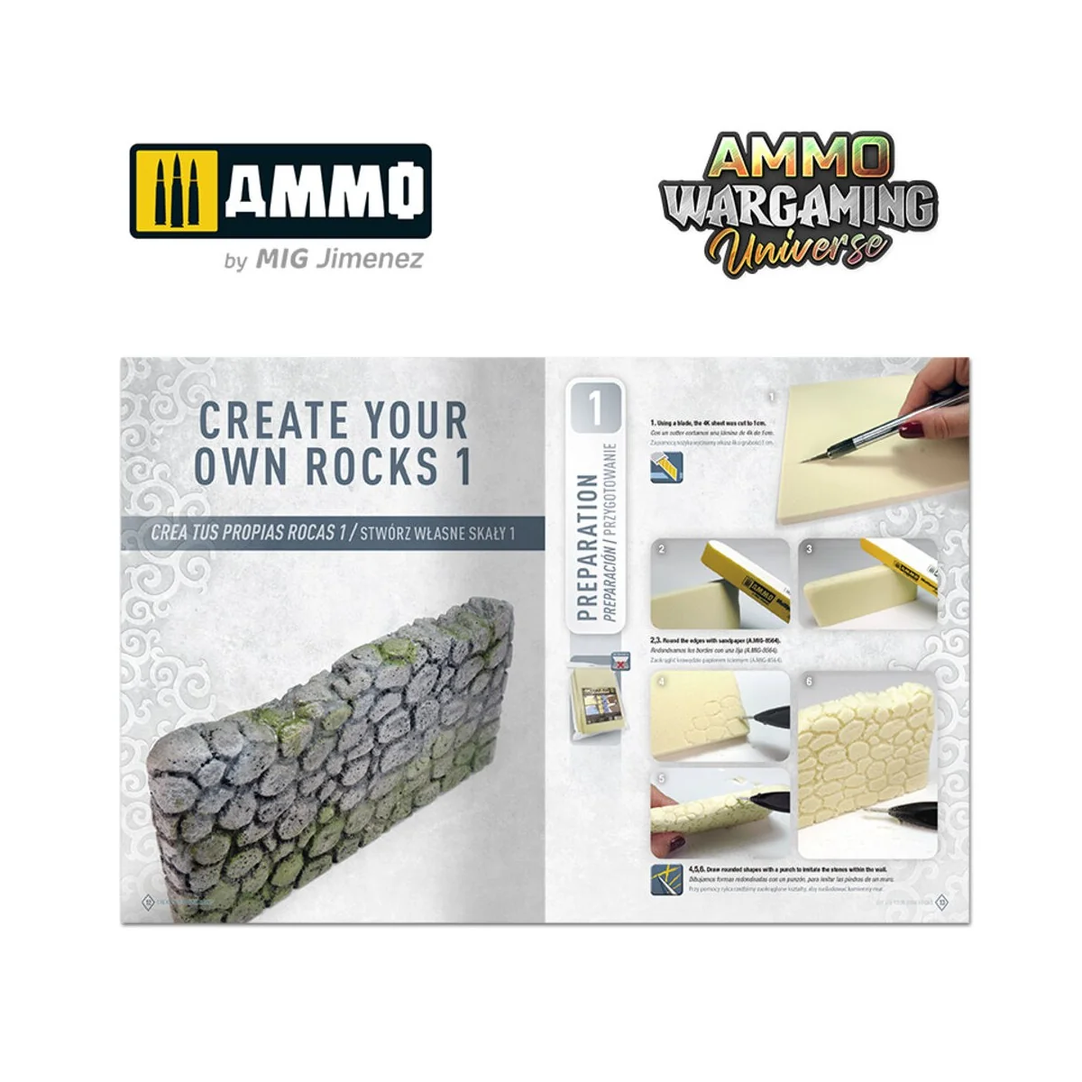 AMMO WARGAMING UNIVERSE Book 11 – Create your own Rocks (Multilingu...