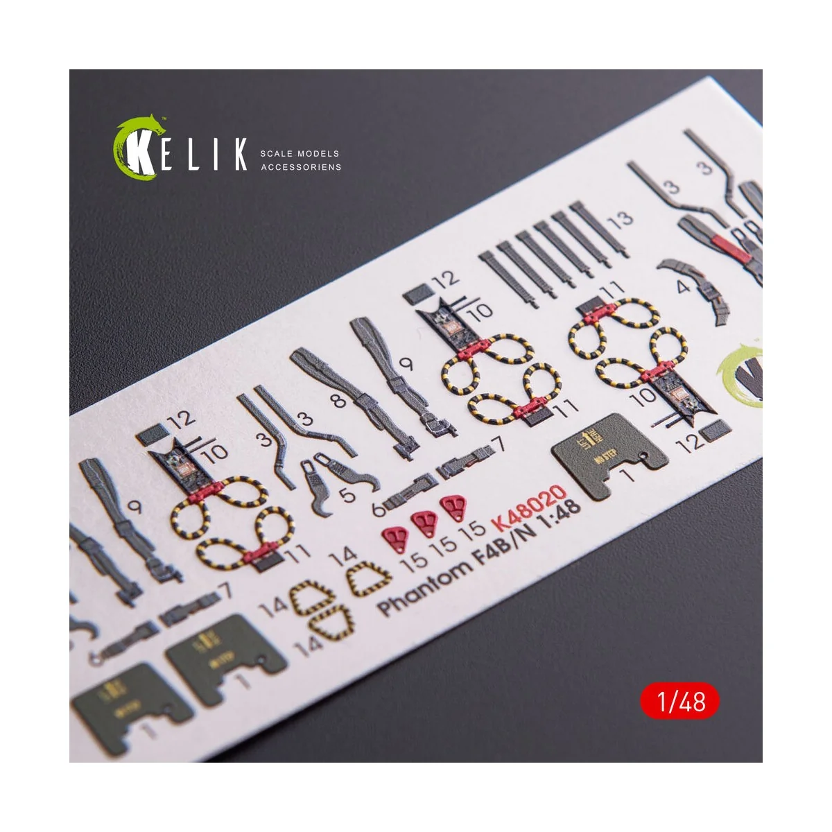 F-4 (B, N) Phantom II interior 3D decals for Academy kit, 1/48 - Ke...