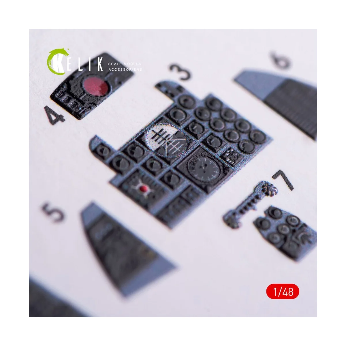 F-4 (B, N) Phantom II interior 3D decals for Academy kit, 1/48 - Ke...