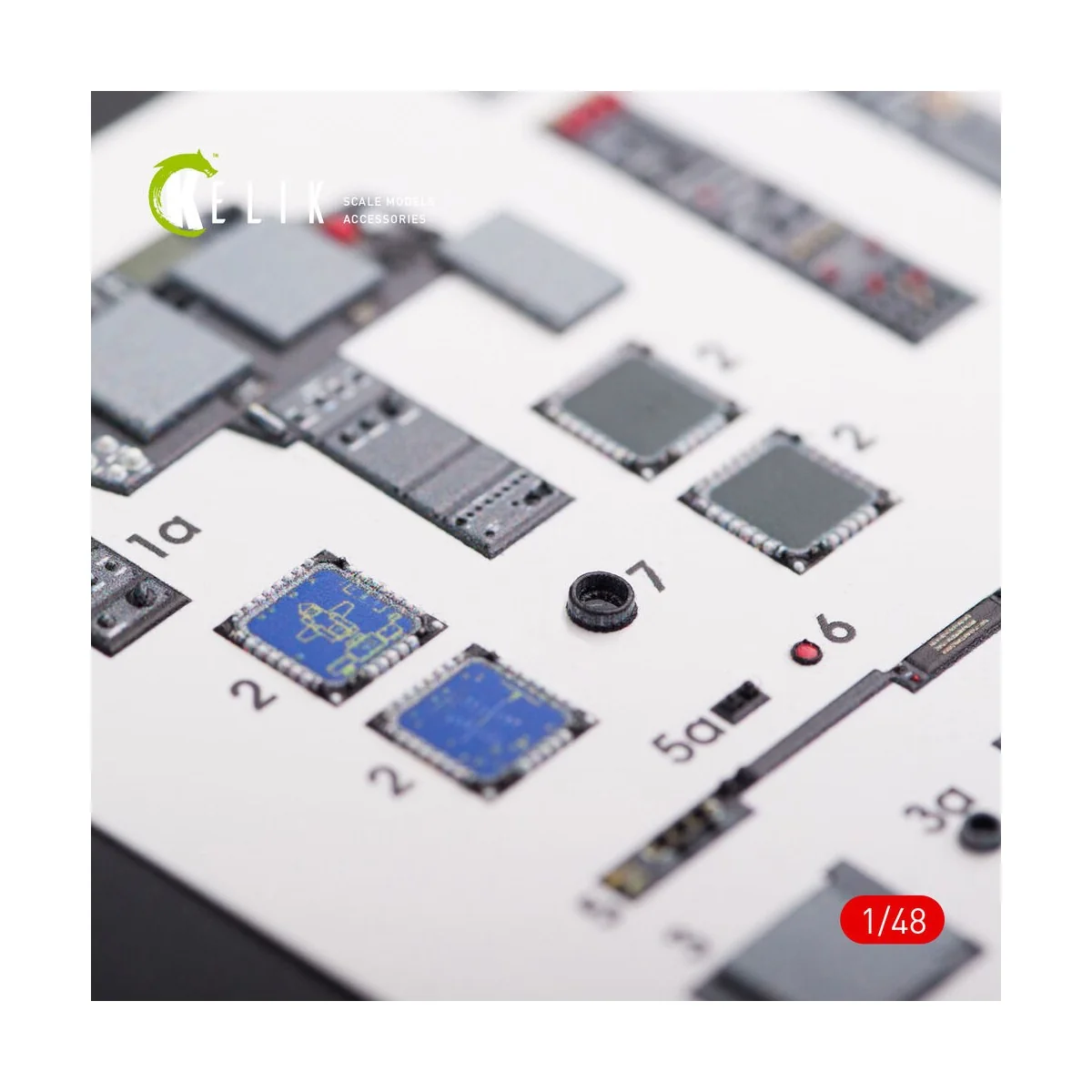 AH-64D Apache longbow interior 3D decals for Hasegawa kit, 1/48 - K...