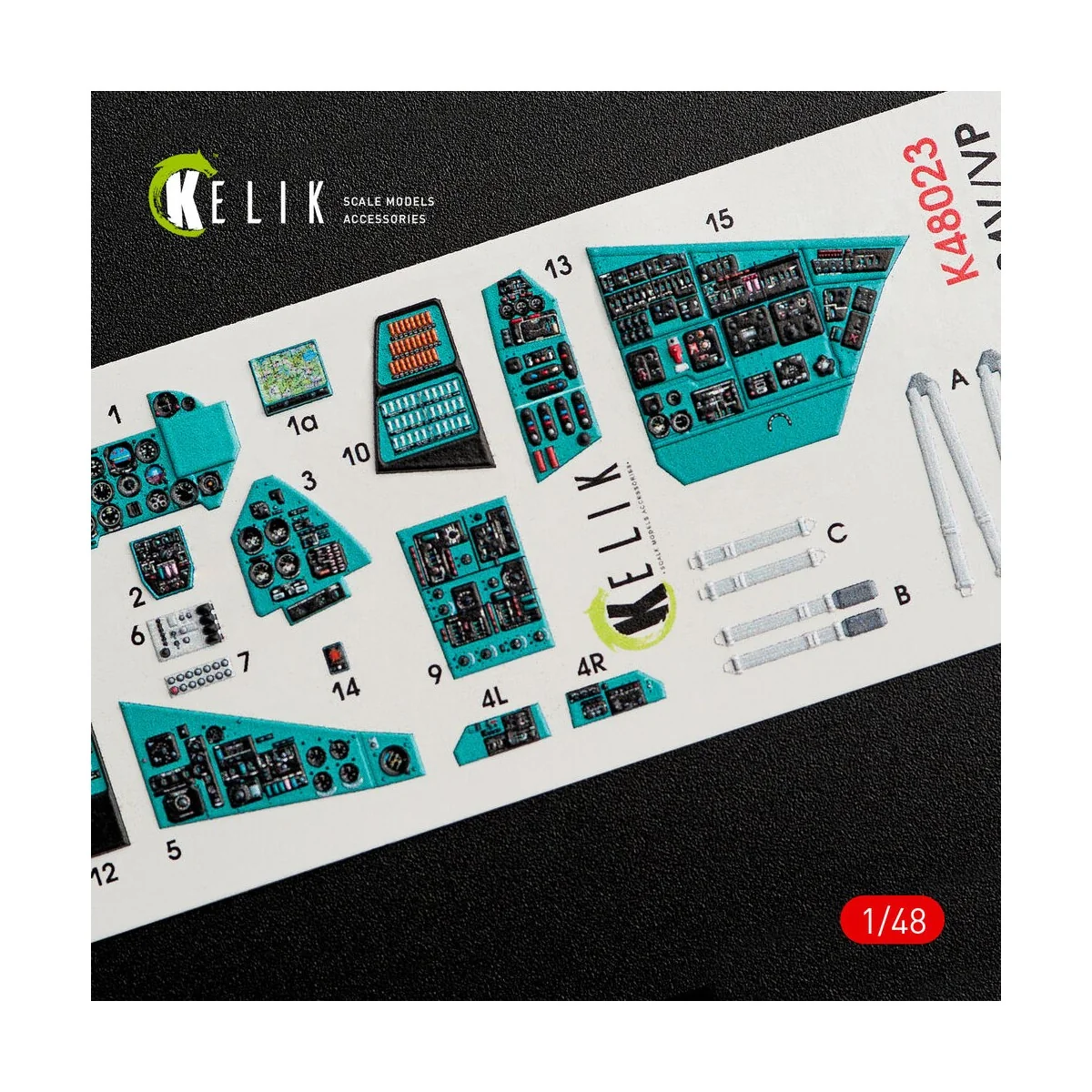 MI-24V interior 3D decals for Zvezda kit, 1/48 - Kelik K48023