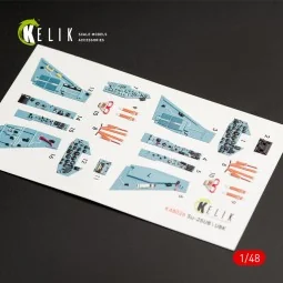 SU-25UB interior 3D decals for Smer/KP kit, 1/48 - Kelik K48026