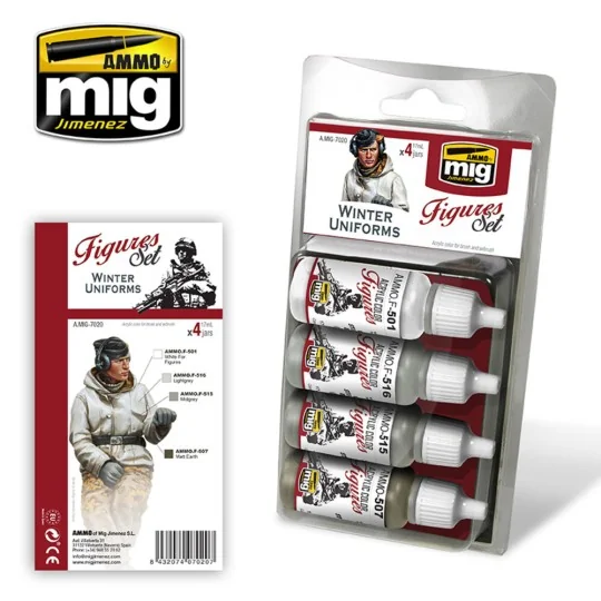 Winter Uniforms Figures Set - AMMO by MIG Jimenez A.MIG-7020 Winter Uniforms Figures Set - AMMO by MIG Jimenez A.MIG-7020