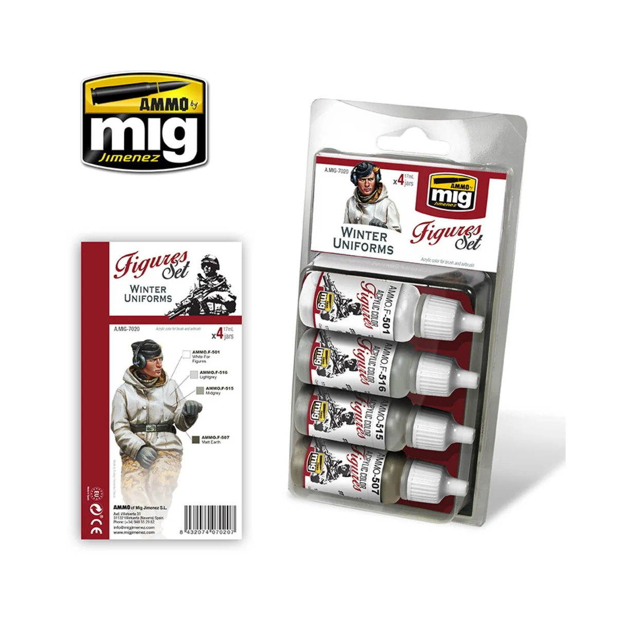 Winter Uniforms Figures Set - AMMO by MIG Jimenez A.MIG-7020 Winter Uniforms Figures Set - AMMO by MIG Jimenez A.MIG-7020