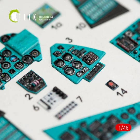 MI-24P interior 3D decals for Zvezda kit, 1/48 - Kelik K48024