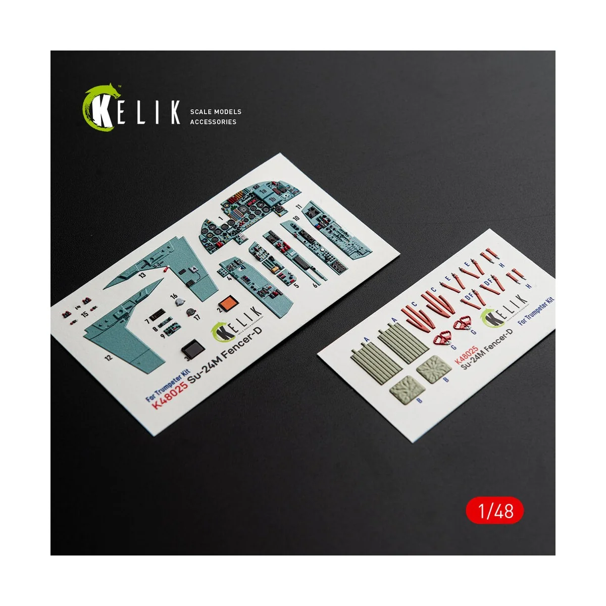 SU-24 interior 3D decals for Trumpeter kit, 1/48 - Kelik K48025