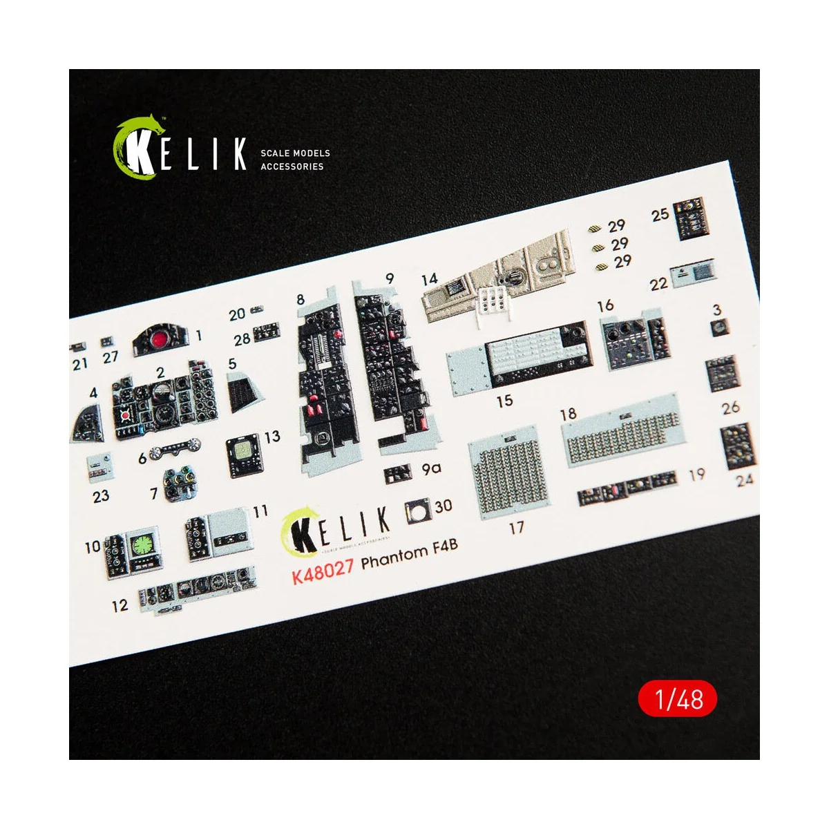 F-4B interior 3D decals for Tamiya kit, 1/48 - Kelik K48027