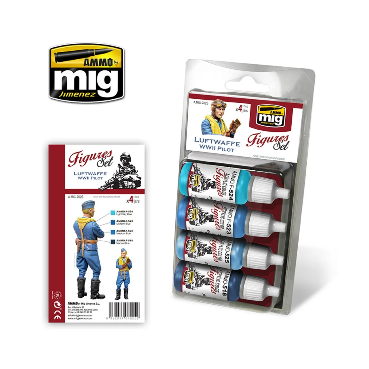 Luftwaffe WWII Pilot Figures Set - AMMO by MIG Jimenez A.MIG-7025