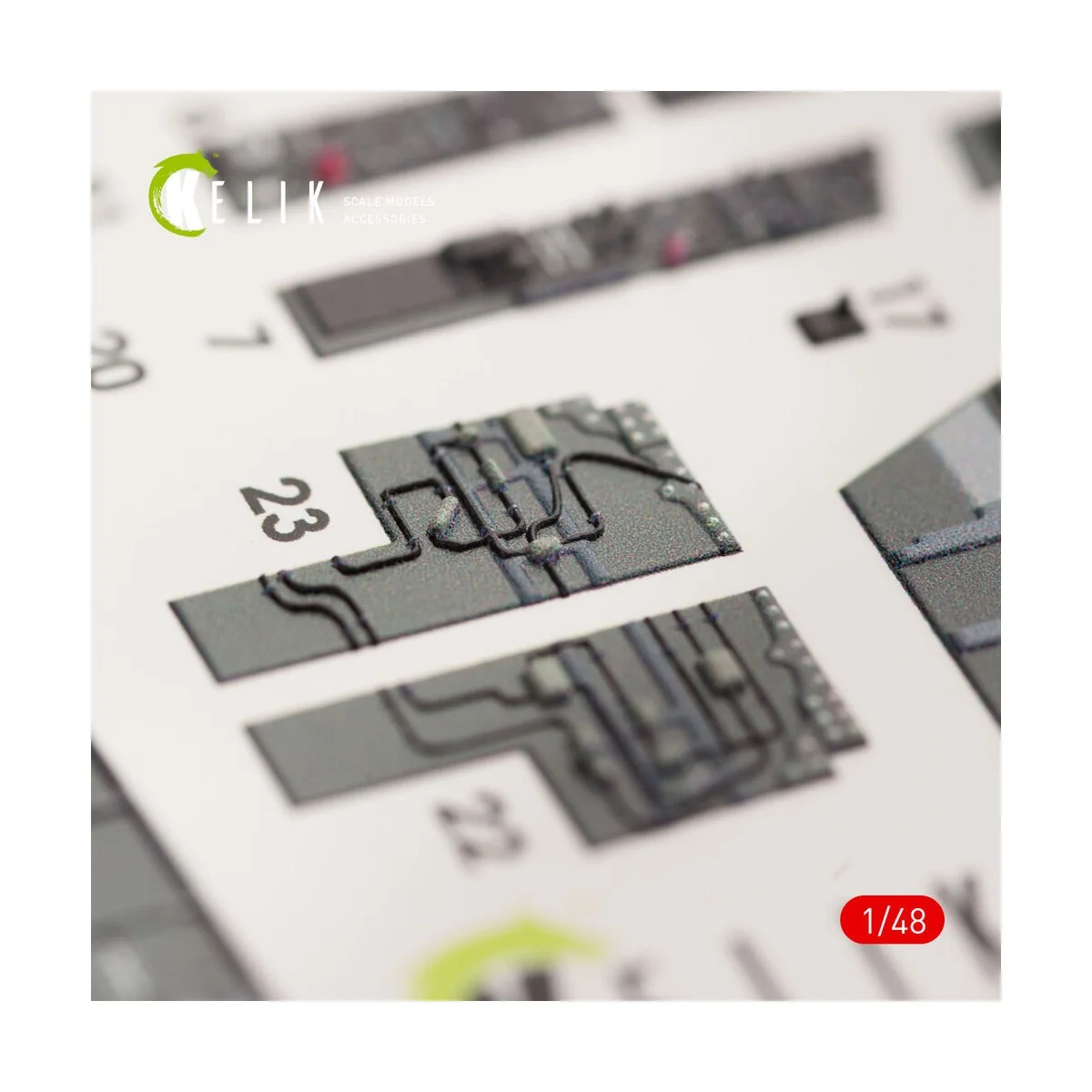 F/A-18B Hornet interior 3D decals for Kinetic kit, 1/48 - Kelik K48033