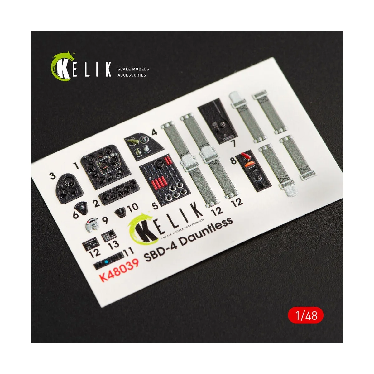 SBD-4 Dauntless interior 3D decals for Hasegawa kit, 1/48 - Kelik K...