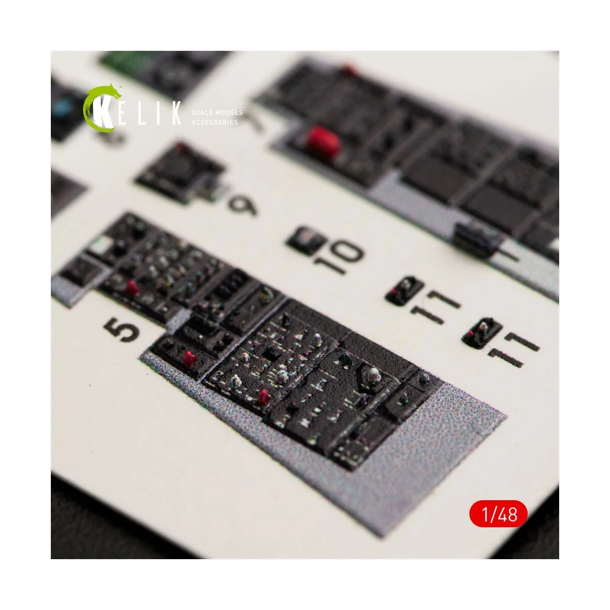 F-16I Sufa interior 3D decals for Kinetic kit, 1/48 - Kelik K48038