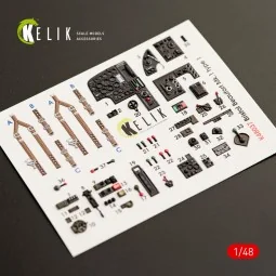 Bristol Beaufort Mk.1 type 1 interior 3D decals for ICM kit, 1/48 -...