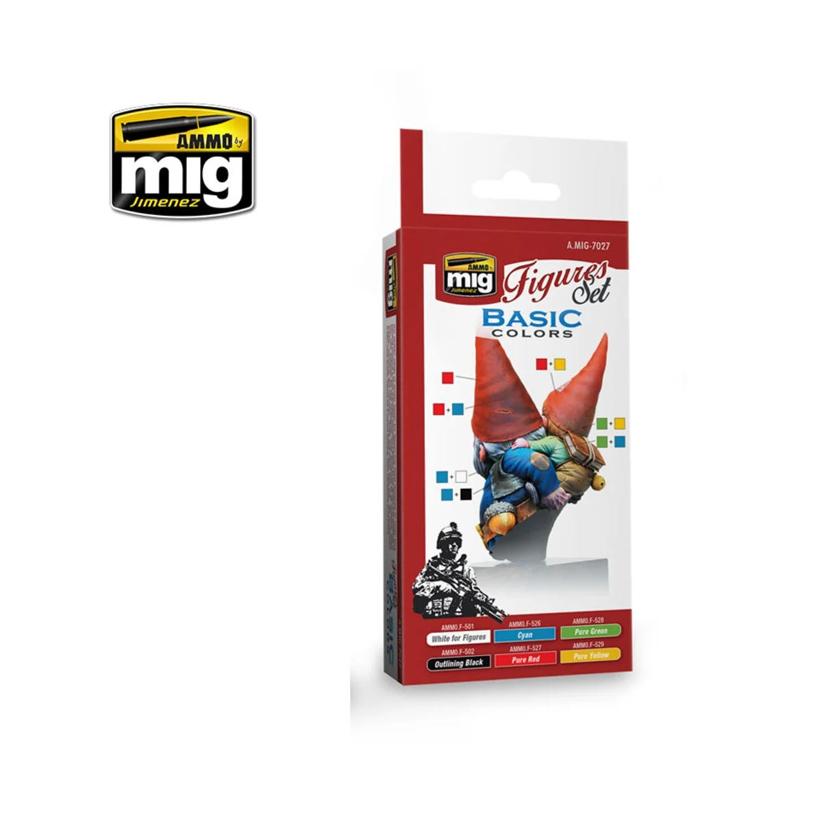 Basic Colors Figures Set - AMMO by MIG Jimenez A.MIG-7027 Basic Colors Figures Set - AMMO by MIG Jimenez A.MIG-7027
