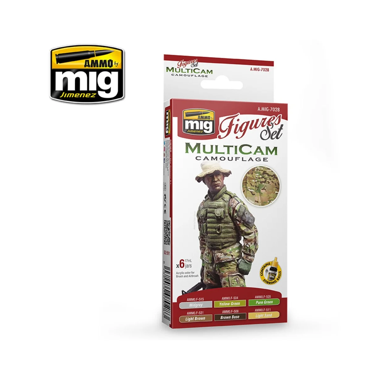 Multicam Camouflage Figures Set - AMMO by MIG Jimenez A.MIG-7028