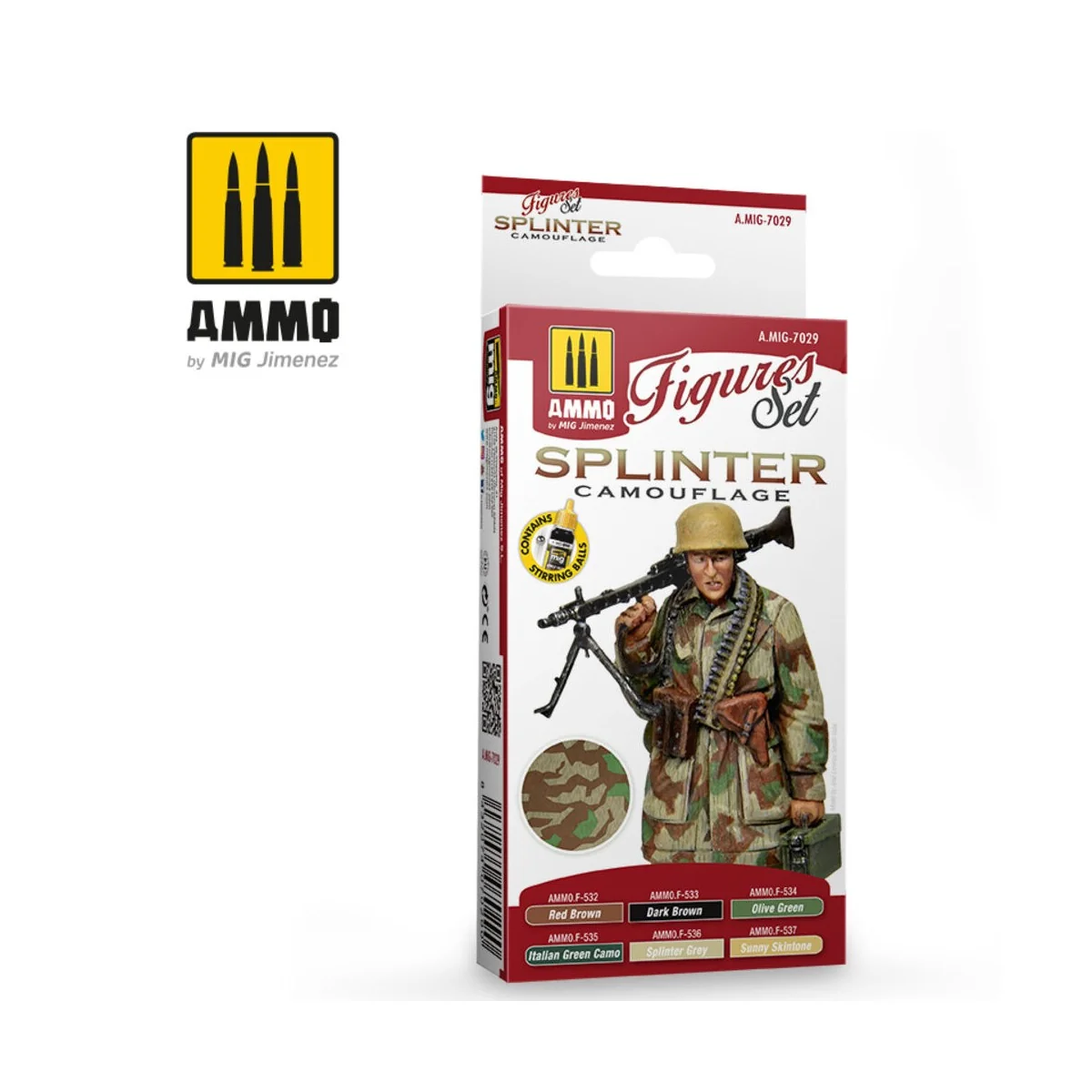 Splinter Camouflage Figures Set - AMMO by MIG Jimenez A.MIG-7029 Splinter Camouflage Figures Set - AMMO by MIG Jimenez A.MIG-7029