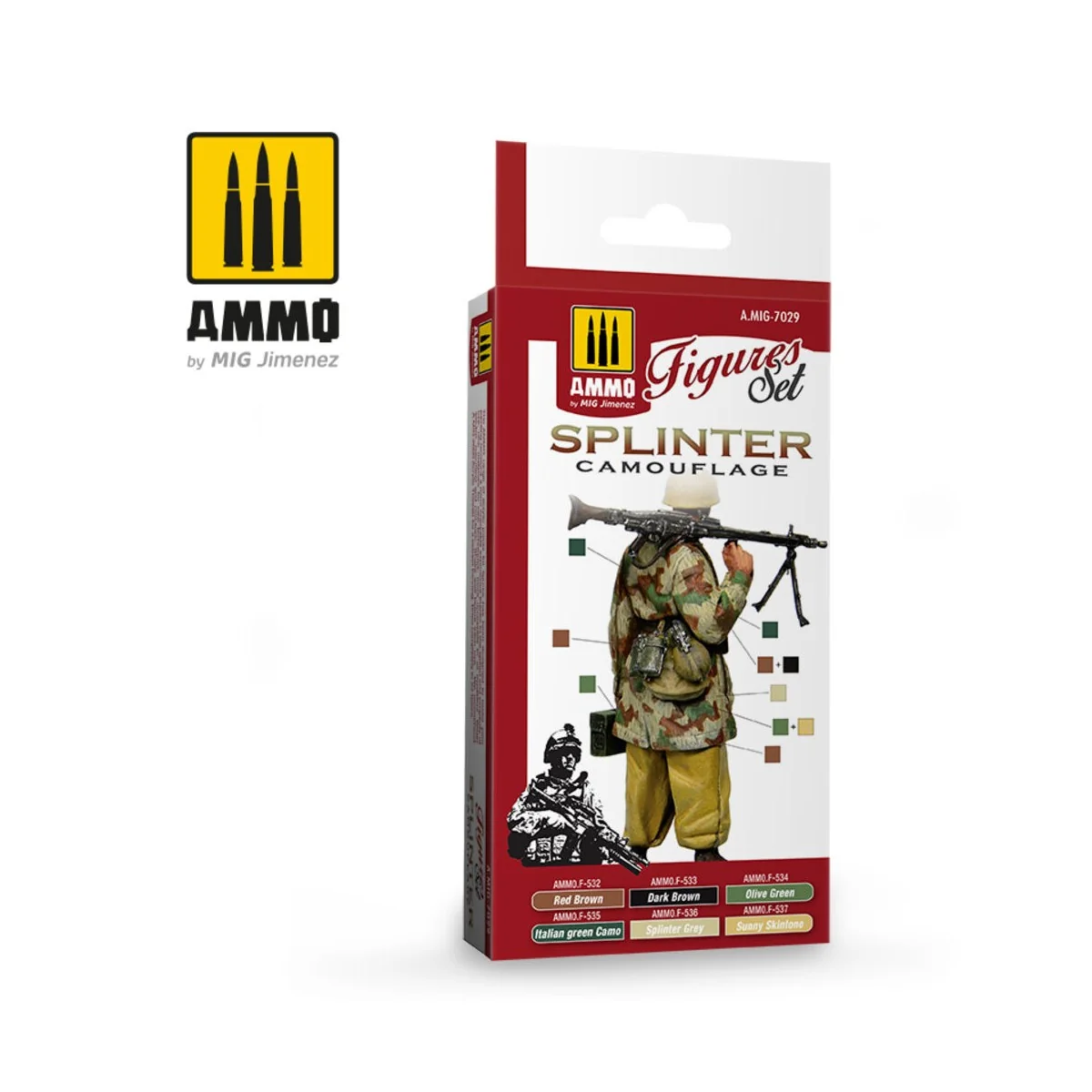 Splinter Camouflage Figures Set - AMMO by MIG Jimenez A.MIG-7029 Splinter Camouflage Figures Set - AMMO by MIG Jimenez A.MIG-7029