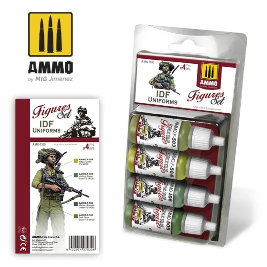IDF Uniforms Figures Set - AMMO by MIG Jimenez A.MIG-7030 IDF Uniforms Figures Set - AMMO by MIG Jimenez A.MIG-7030