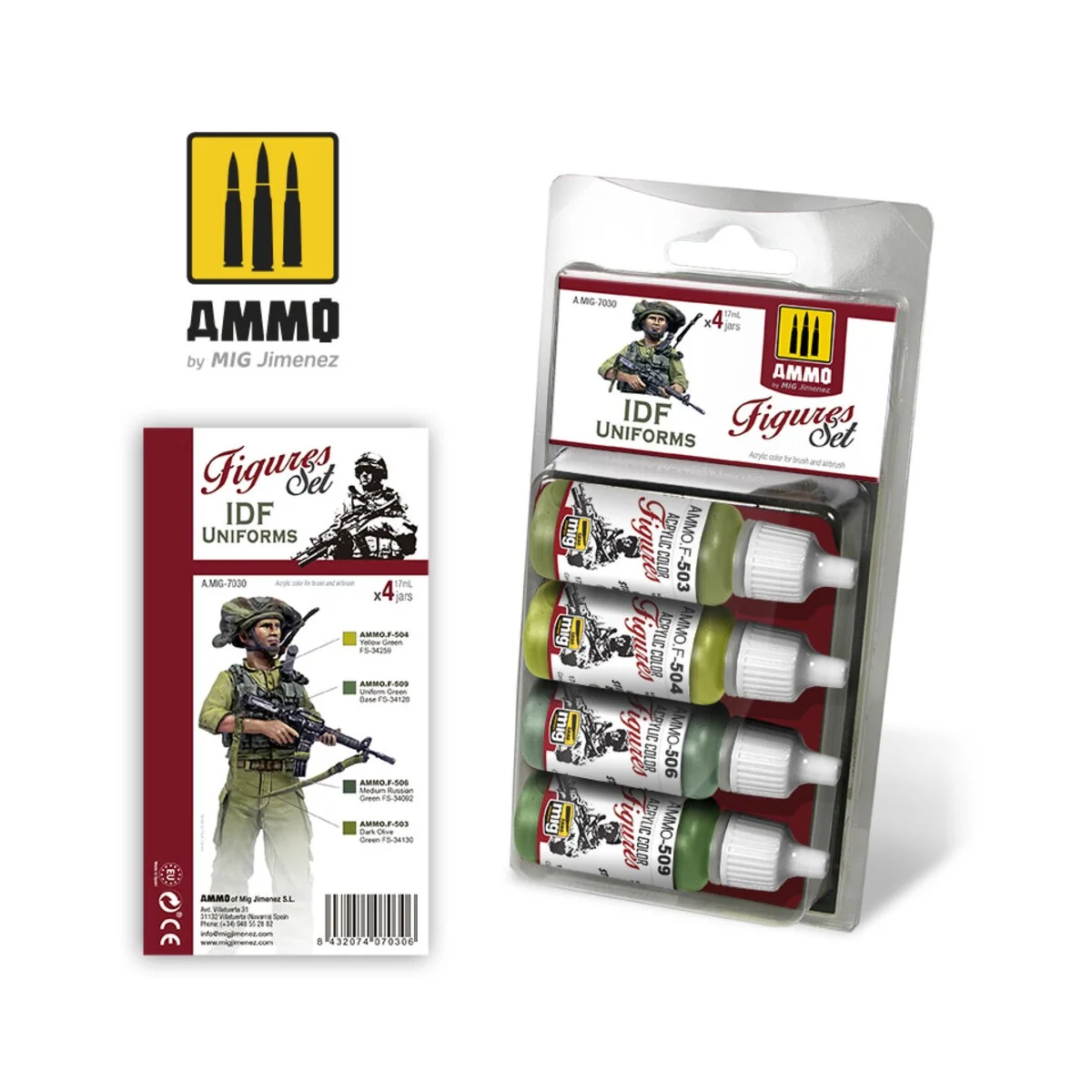 IDF Uniforms Figures Set - AMMO by MIG Jimenez A.MIG-7030 IDF Uniforms Figures Set - AMMO by MIG Jimenez A.MIG-7030