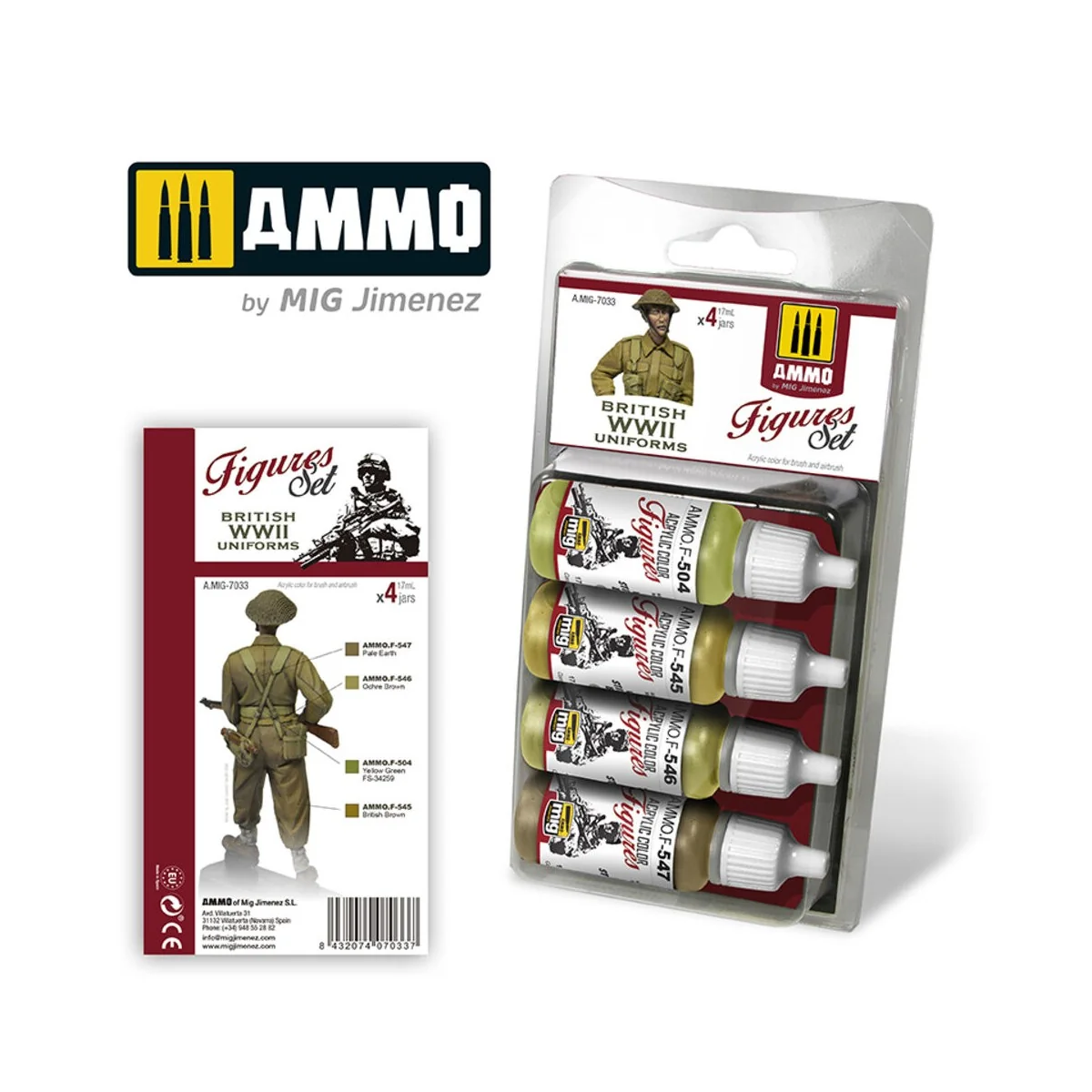 British WWII Uniforms Figures Set - AMMO by MIG Jimenez A.MIG-7033