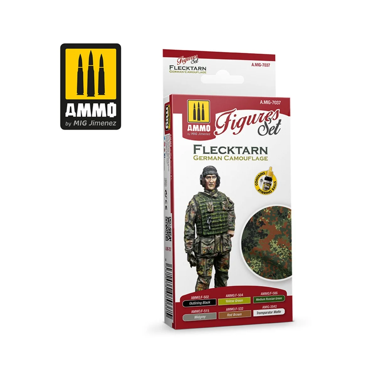 Flecktarn German Camouflage Set - AMMO by MIG Jimenez A.MIG-7037 Flecktarn German Camouflage Set - AMMO by MIG Jimenez A.MIG-7037