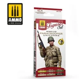 WWII US Paratroopers Figures Set - AMMO by MIG Jimenez A.MIG-7039
