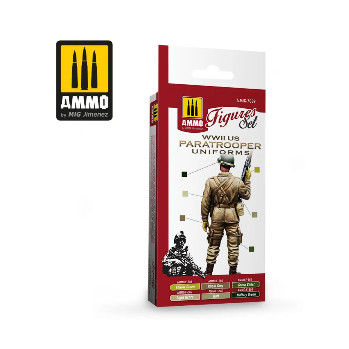 WWII US Paratroopers Figures Set - AMMO by MIG Jimenez A.MIG-7039