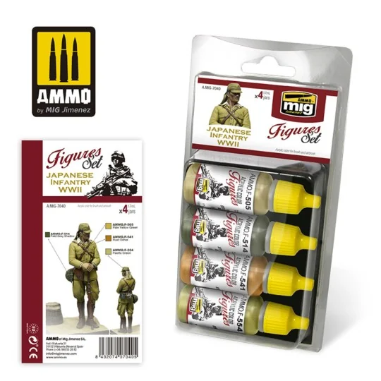 Japanese Infantry WWII Figures Set - AMMO by MIG Jimenez A.MIG-7040