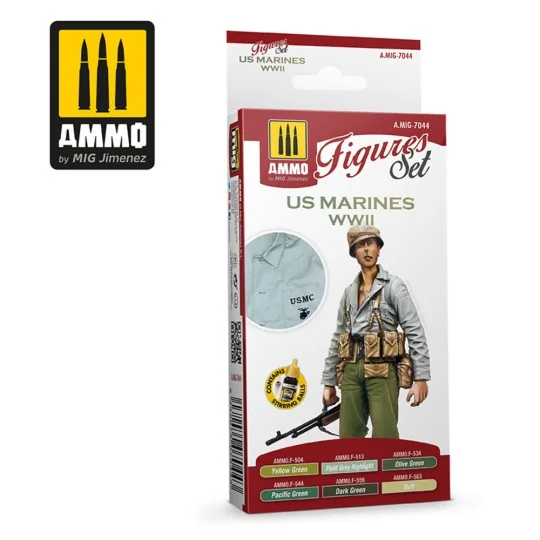 US Marines WWII Figures Set - AMMO by MIG Jimenez A.MIG-7044 US Marines WWII Figures Set - AMMO by MIG Jimenez A.MIG-7044
