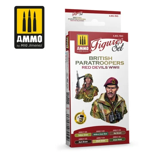 British Paratroopers Red Devils WWII - AMMO by MIG Jimenez A.MIG-7045 British Paratroopers Red Devils WWII - AMMO by MIG Jimenez A.MIG-7045