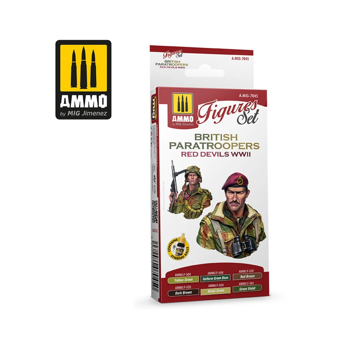 British Paratroopers Red Devils WWII - AMMO by MIG Jimenez A.MIG-7045 British Paratroopers Red Devils WWII - AMMO by MIG Jimenez A.MIG-7045