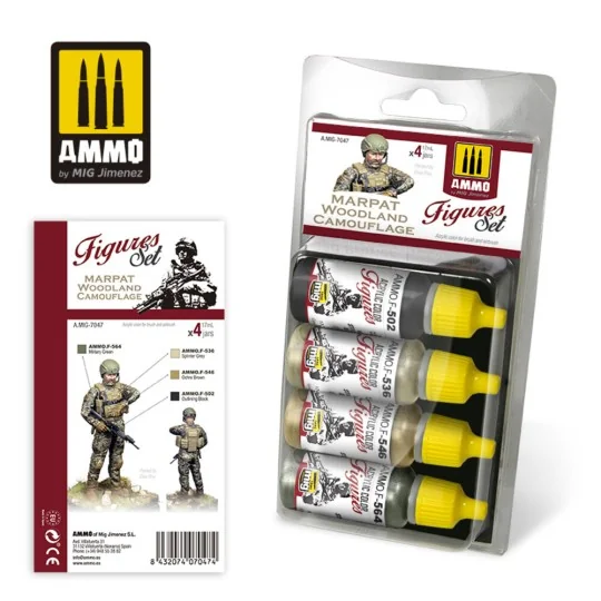 Marpat Woodland Camouflage Figures Set - AMMO by MIG Jimenez A.MIG-...