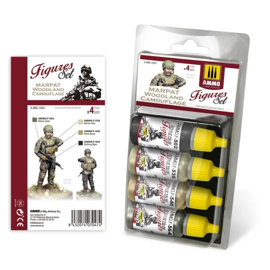 Marpat Woodland Camouflage Figures Set - AMMO by MIG Jimenez A.MIG-...