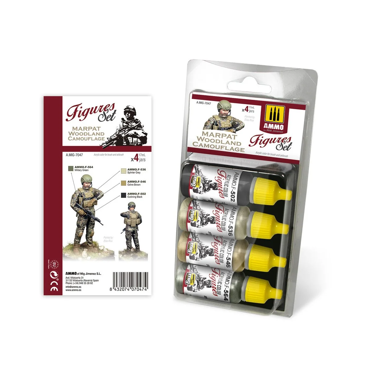 Marpat Woodland Camouflage Figures Set - AMMO by MIG Jimenez A.MIG-...