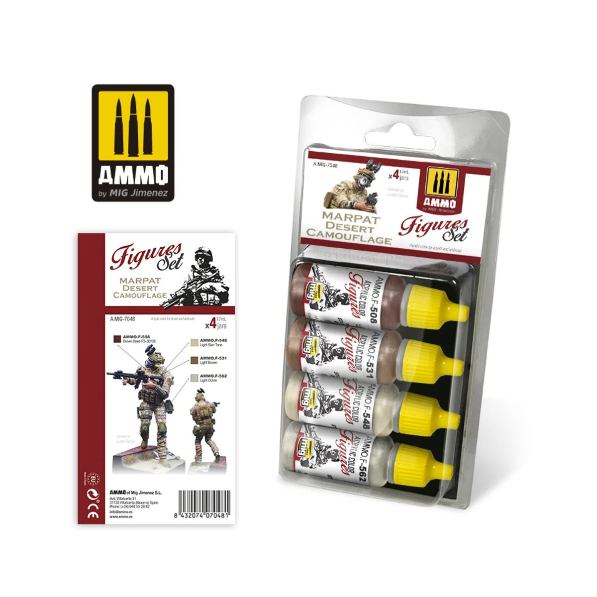 Marpat Desert Camouflage Figures Set - AMMO by MIG Jimenez A.MIG-7048 Marpat Desert Camouflage Figures Set - AMMO by MIG Jimenez A.MIG-7048