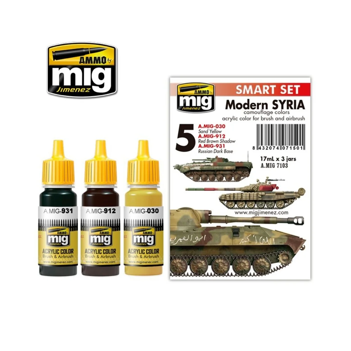 Modern Syria Camouflage Colors - AMMO by MIG Jimenez A.MIG-7103