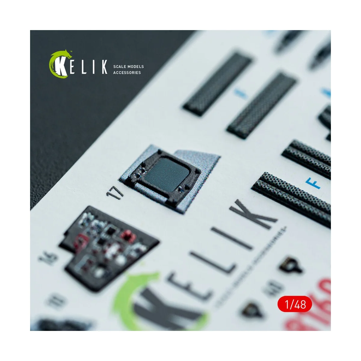 F-14A - interior 3D decals for Hasegawa kit, 1/48 - Kelik K48160