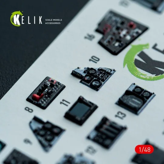 F-14A - interior 3D decals for Hasegawa kit, 1/48 - Kelik K48160